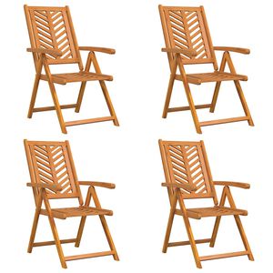 vidaXL Scaun pentru Grădină 4 pcs Maro 57 x 72 x 109 cm