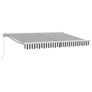 vidaXL Cortina Retractabilă Manual Antracit și Alb 250 x 200 cm