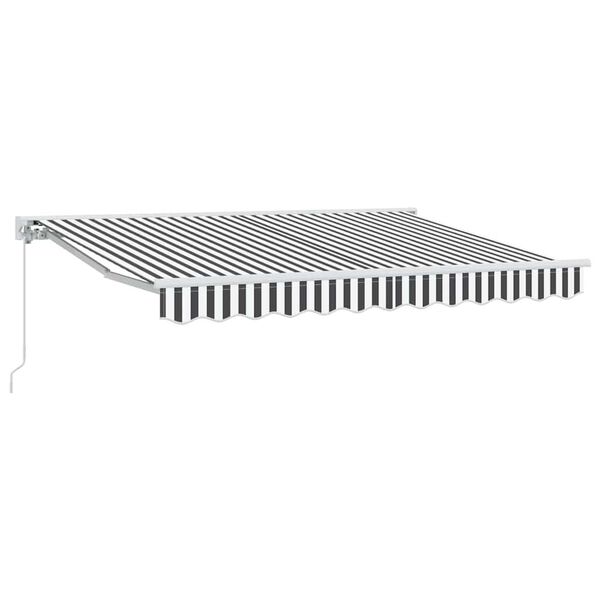 vidaXL Cortina Retractabilă Manual Antracit și Alb 250 x 200 cm