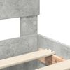 vidaXL Cadru de pat Gri din beton 140 x 200 cm Lemn compozit