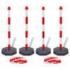 vidaXL Set 4 st&acirc;lpi de blocare & 2 lanțuri de plastic, 10 m