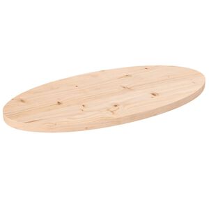 vidaXL Blat de masă oval din lemn masiv de pin 70x35x2,5 cm
