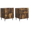 vidaXL Dulap de noapte 2 buc. Stejar fumuriu 43 x 34,5 x 49,5 cm