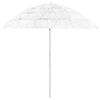 vidaXL Umbrelă de soare de plajă Hawaii, alb, 240 cm