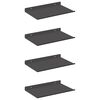 vidaXL Raft suspendat Pe perete 4 pcs Negru 30 x 18 x 2,5 cm Oțel