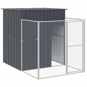 vidaXL Cușcă c&acirc;ine cu țarc antracit 165x251x181 cm oțel galvanizat