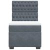 vidaXL Pat box spring cu saltea, gri &icirc;nchis, 80x200 cm, catifea