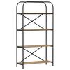 vidaXL Raft pentru cărți 4 niveluri 80 x 30 x 146 cm Lemn prelucrat