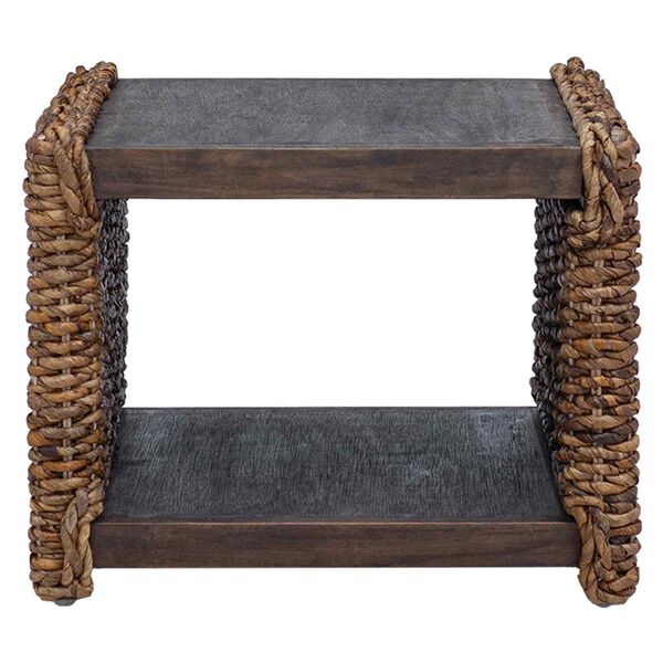 vidaXL Masă laterală natural 44.5 x 45 x 45 cm Lemn masiv de mahon