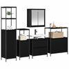 vidaXL Set de mobilier de baie din 2 piese din lemn de stejar negru