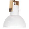 vidaXL Lampă suspendată industrială 25 W alb, 32 cm, mango E27, rotund