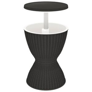 vidaXL Masă de răcire cu gheață 3 &icirc;n 1, negru, polipropilenă