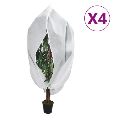 vidaXL Huse pentru plante din fleece cu fermoar 4 buc 70 g/m² 1x1,55 m