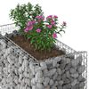 vidaXL Pat ridicat din gabion Argintiu 50 x 100 x 100 cm
