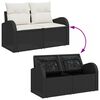 vidaXL Set de canapele pentru grădină 8 pcs Negru Rattan poli