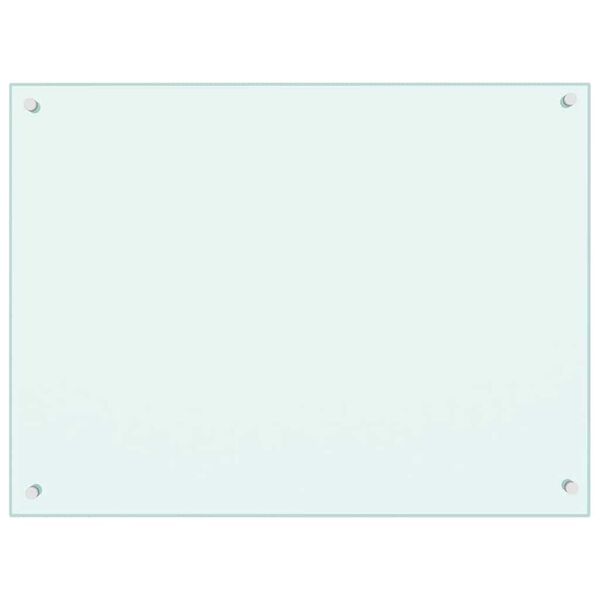 vidaXL Panou antistropi de bucătărie, culoare lapte, 80x60 cm, sticlă securizată