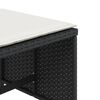 vidaXL Set mobilier de grădină cu perne, 5 piese, negru, poliratan