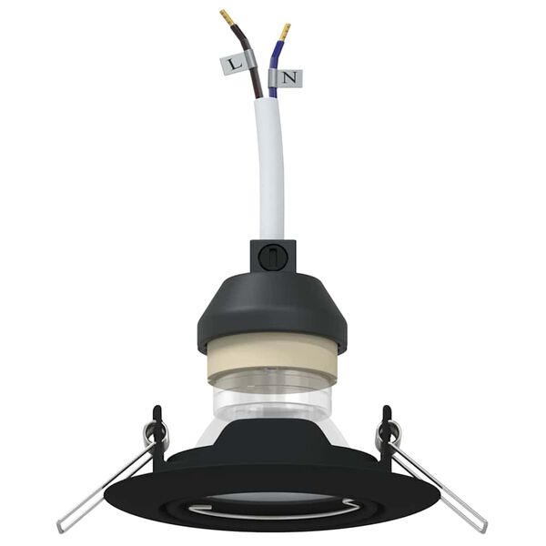 vidaXL Spot 24 pcs Negru 9 x 9 x 2.5 cm Metal