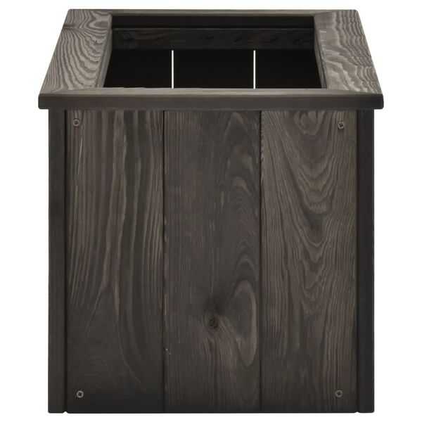 vidaXL Strat înălțat, gri închis, 74 x 32 x 30 cm, lemn masiv de pin