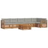 vidaXL Set de canapele de exterior 7 buc. Gri natural și deschis