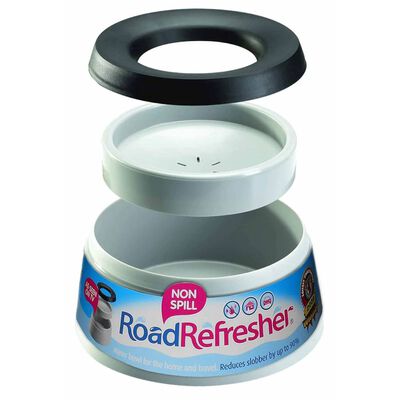 Road Refresher Bol de apă animal de companie non-spill gri mare LGRR
