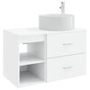 vidaXL Set de mobilier pentru baie 2 buc. Alb Lemn prelucrat