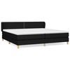 vidaXL Pat box spring cu saltea, negru, 200x200 cm, textil
