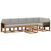 vidaXL Set de canapele de exterior 7 buc. Natural și gri deschis