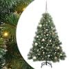 vidaXL Brad de Crăciun artificial cu 150 LED Verde 150 cm PE și PVC