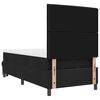 vidaXL Pat cu arcuri cu headboard Negru 100 x 200 cm țesătură