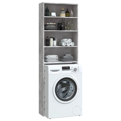 vidaXL Dulap mașină de spălat, gri beton, 64x24x190 cm