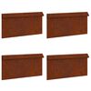 vidaXL Gard pentru melci 4 buc. 50 x 3,5 x 25 cm Ruginit