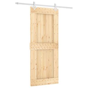 vidaXL Ușă glisantă 85 x 210 cm Lemn de Pin Solid (Nefinisat)