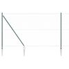 vidaXL St&acirc;lp de gard. Verde 50 x 1,5 m (plasă de 50 mm) Oțel și PVC