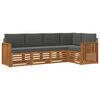 vidaXL Set de canapele de exterior 5 buc. Natural și Antracit
