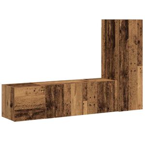 vidaXL Dulapuri TV montate pe perete 3 buc Lemn vechi lemn prelucrat