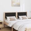 vidaXL Tăblie tapițată cu headboard Maro 160 cm Lemn de pin masiv
