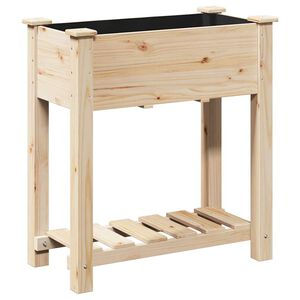 vidaXL Vază pentru Grădină Bej 71 x 37 x 76,5 cm Lemn de Brad Solid