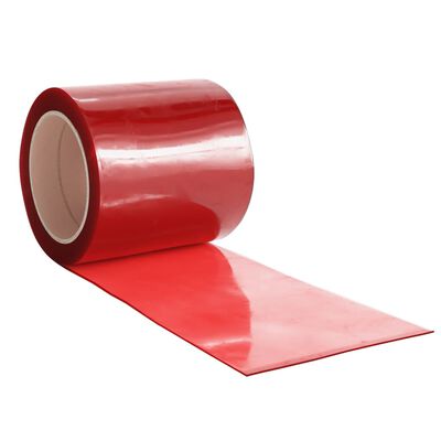 vidaXL Perdea pentru ușă, roșu, 200 mmx1,6 mm 10 m, PVC