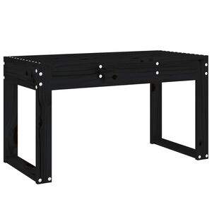 vidaXL Bancă de grădină, negru, 80x38x45 cm, lemn masiv de pin