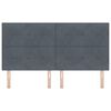 vidaXL Tăblie cap cu headboard Gri &icirc;nchis 180 cm Piele artificială