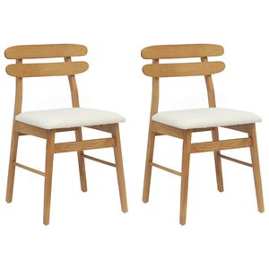 vidaXL Scaun de sufragerie 2 buc. Lemn Solid de Cauciuc