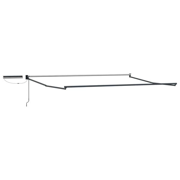 vidaXL Cort electric retractabil Alb 4 x 2 m Poliester cu Acoperire PU