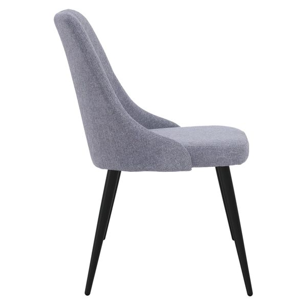 vidaXL Scaune de bucătărie, 2 buc., gri deschis, material textil