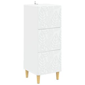 vidaXL Dulap cu sertare Alb 33 x 34,5 x 90 cm Lemn prelucrat