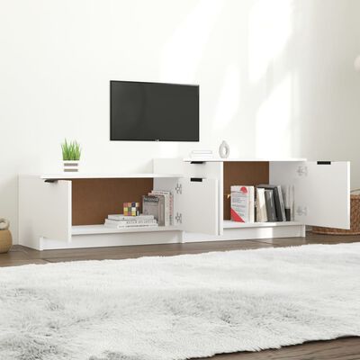 vidaXL Comodă TV, alb, 158,5x36x45 cm, lemn prelucrat