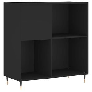 vidaXL Dulap pentru discuri negru 84,5x38x89 cm lemn compozit
