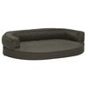 vidaXL Saltea ergonomică pat de c&acirc;ini, gri &icirc;nchis, 75x53 cm, aspect in