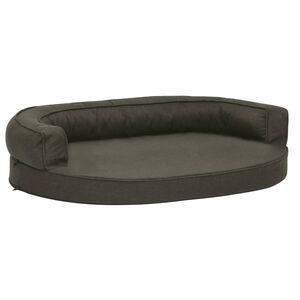 vidaXL Saltea ergonomică pat de c&acirc;ini, gri &icirc;nchis, 75x53 cm, aspect in