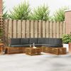 vidaXL Set de canapele de exterior 7 Bucată Natural și Antracit